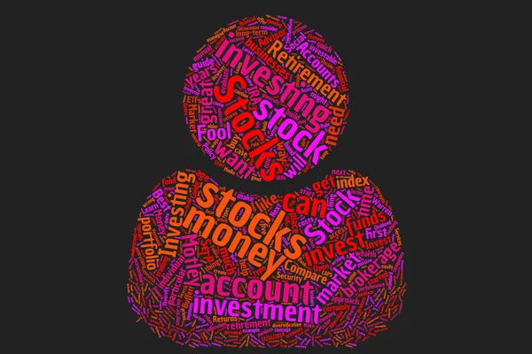 Investir nuvem de palavras — Fotografia de Stock