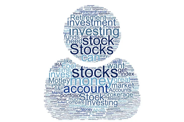 Investir nuvem de palavras — Fotografia de Stock