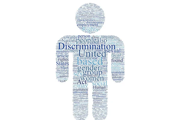 Discriminación palabra nube — Foto de Stock
