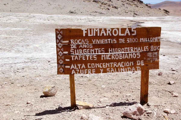 Fumaroles en Puna de Atacama, l'Argentine — Photo