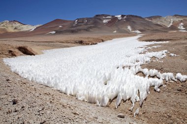 La Casualidad 'dan Arjantin' deki Puna de Atacama 'daki Mina Julia' ya kadar tüm yol boyunca tövbe tarlaları. Tövbe edenler yüksek irtifada bulunan kar formasyonlarıdır. Uzun, ince, sert kar ya da buz kılıçlarının şeklini alırlar, yakın mesafeden ve poi