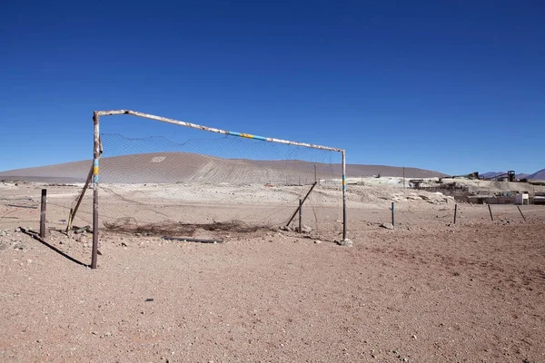 Футбольный Гол Мина Касуалидад Провинции Сальта Северо Западе Аргентины Мина — стоковое фото