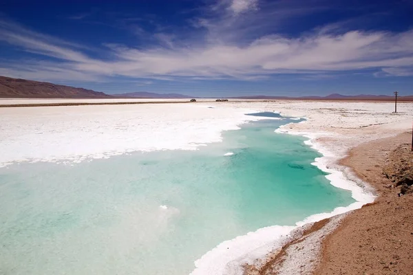 Salar Pocitos Στην Puna Atacama Αργεντινή Έχει Μήκος Χιλιόμετρα Και — Φωτογραφία Αρχείου