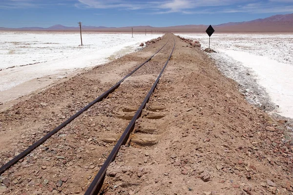 Salar Pocitos Στην Puna Atacama Αργεντινή Έχει Μήκος Χιλιόμετρα Και — Φωτογραφία Αρχείου