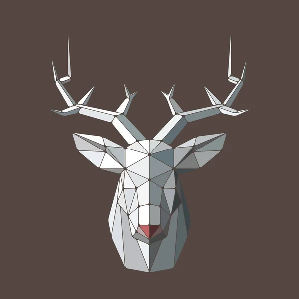 Mosaic deer head — Stock Vector