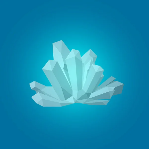 Mavi parlaklık kristal — Stok Vektör