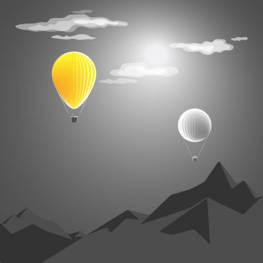 Sarı sıcak hava balonu
