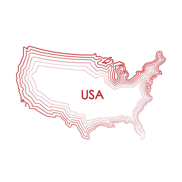 USA painted stripes.