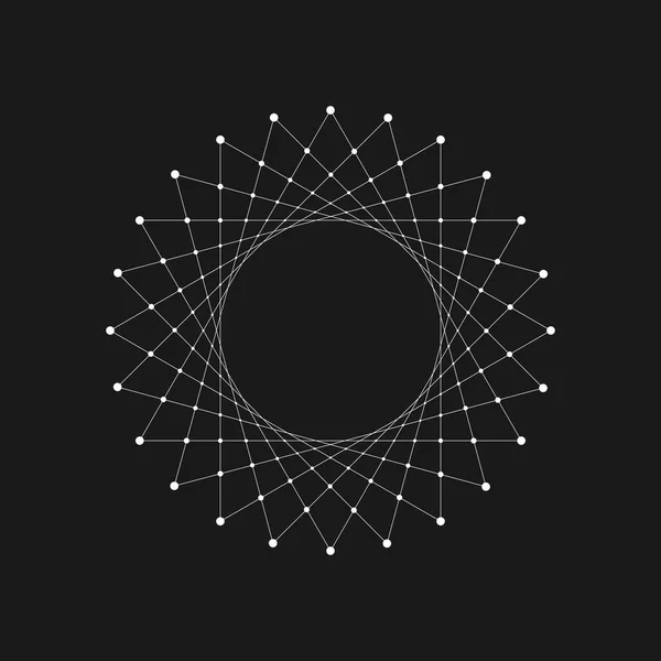 Estructura radial basada en la geometría sagrada . — Vector de stock