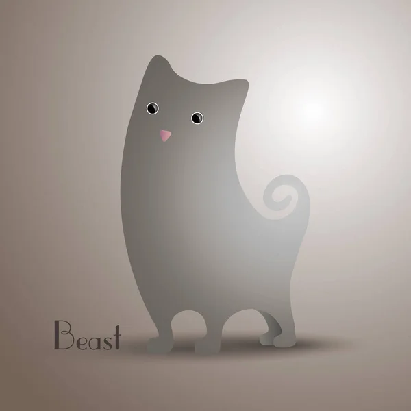 Mignon doux chat — Image vectorielle