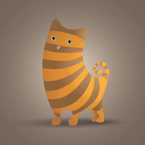Chat rouge mignon. — Image vectorielle