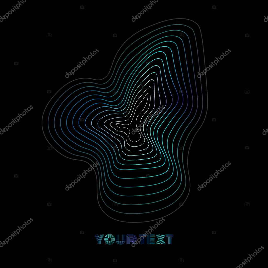 Cover or logo, amorphous relief.