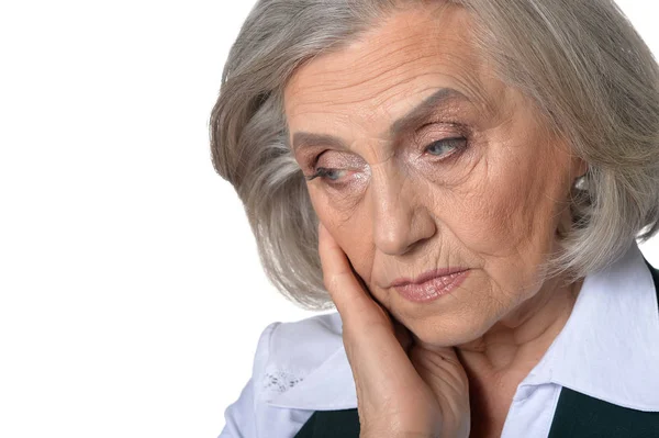 Tired senior woman — Stock Photo, Image