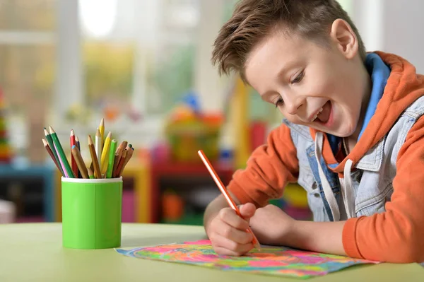 Little boy drawing — Stock Photo, Image