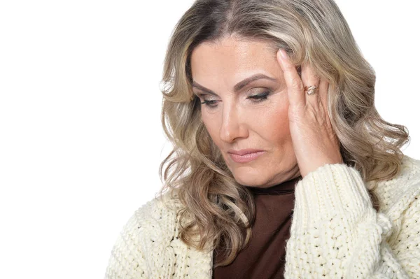 Tired mature woman — Stock Photo, Image