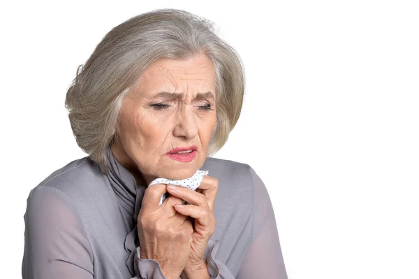 Sick senior woman — Stock Photo, Image