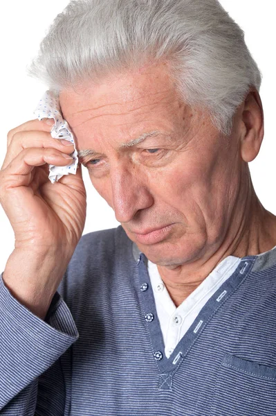 Stressed senior man — Stock Photo, Image