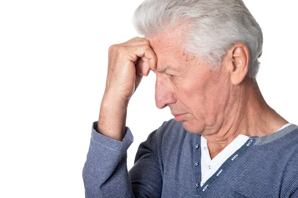 Homem idoso estressado — Fotografia de Stock