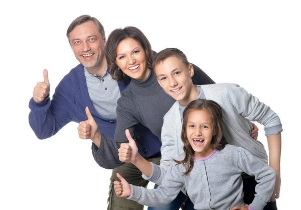 Famiglia felice di quattro persone — Foto Stock