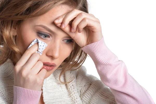 Giovane donna triste — Foto Stock