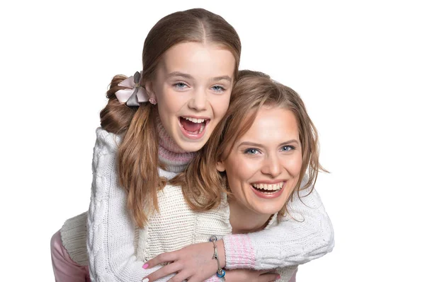 Gelukkig moeder en dochter — Stockfoto