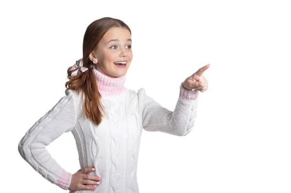 Little girl pointing — Stock Photo, Image