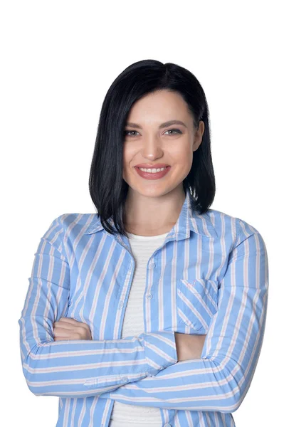 Sonriendo youn mujer — Foto de Stock