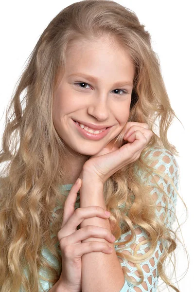 Portret blondynka z bliska — Zdjęcie stockowe