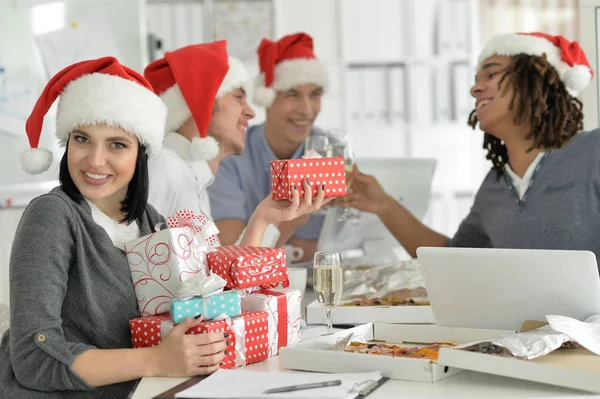 People celebrating Christmas — Stock Photo, Image