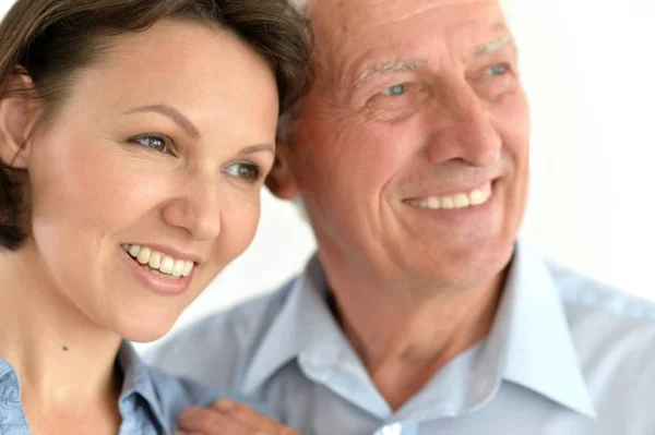 Senior man met volwassen dochter — Stockfoto