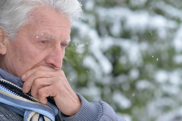 Mature man thinking about something — Stock Photo, Image