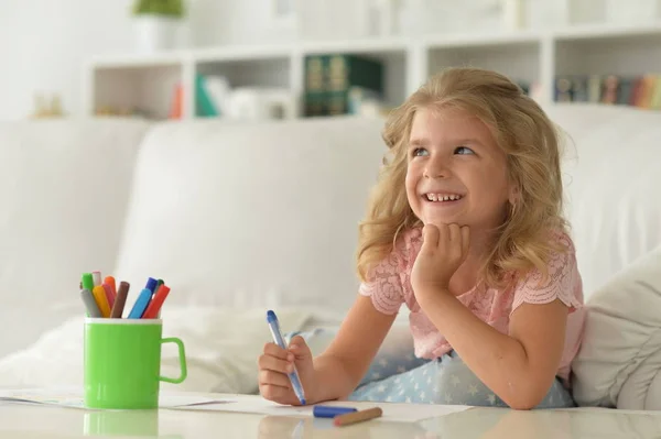 Menina desenho — Fotografia de Stock