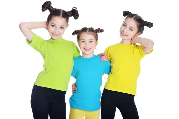 Three cute little girls — Stock Photo, Image