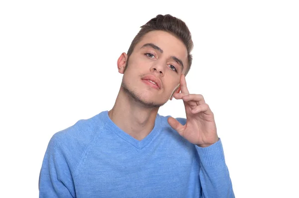 Young man making facial expression — Stock Photo, Image