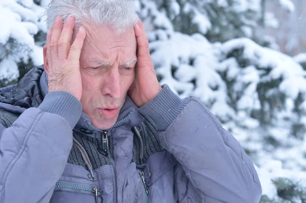 Portrait of mature man with facial expression — Stock Photo, Image