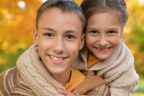 Ritratto di fratello e sorella — Foto Stock