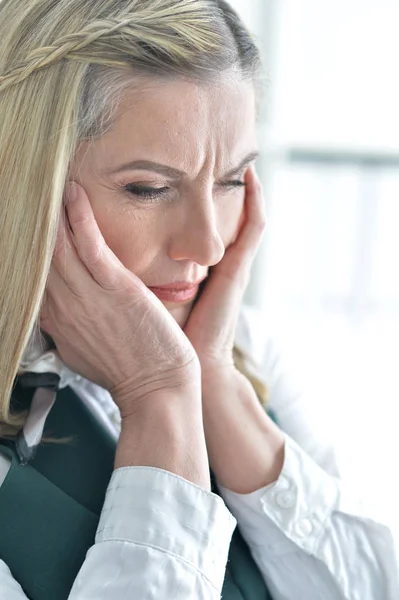 Verärgerte reife Frau — Stockfoto