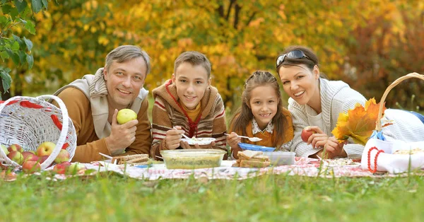 Familia haciendo un picnic —  Fotos de Stock