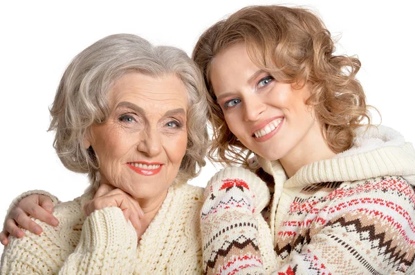 Senior madre e sua figlia — Foto Stock