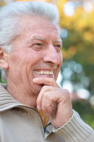 Uomo anziano nel parco — Foto Stock