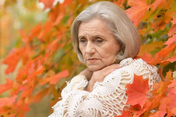 Senior hermosa mujer posando — Foto de Stock