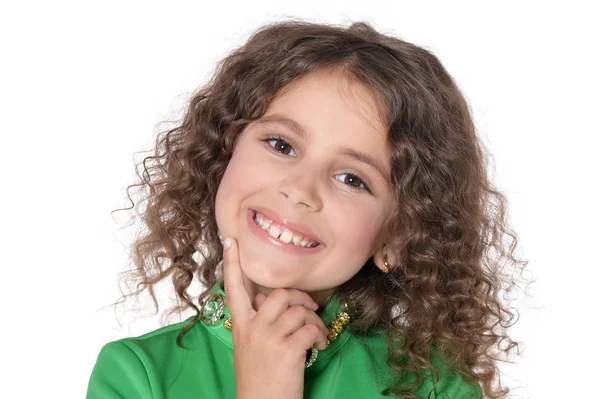 Curly little girl — Stock Photo, Image