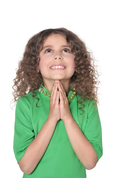 Dziewczynka modli się — Zdjęcie stockowe