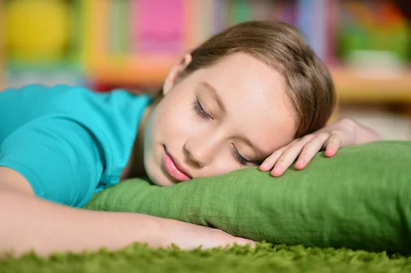 Carino bambina dormire — Foto Stock