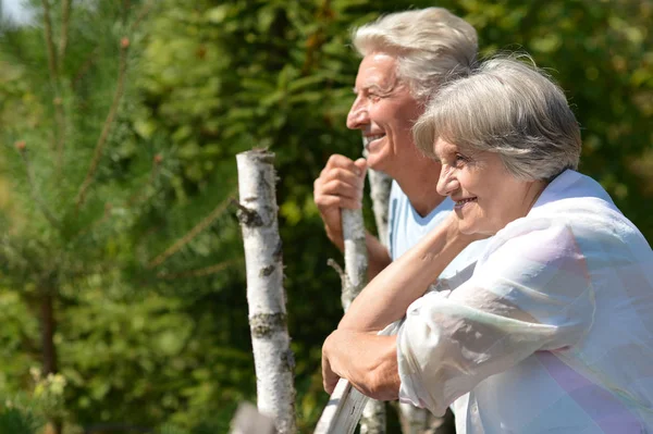 Coppia anziana sorridente — Foto Stock