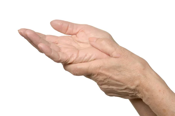 Ruce starší ženy — Stock fotografie