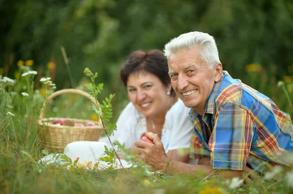 Seniorenpaar im Freien — Stockfoto