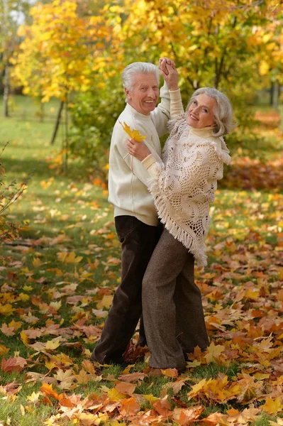 Couple dansant dans le parc — Photo