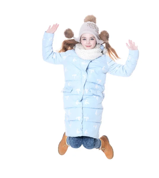 Little girl in warm clothes — Stock Photo, Image