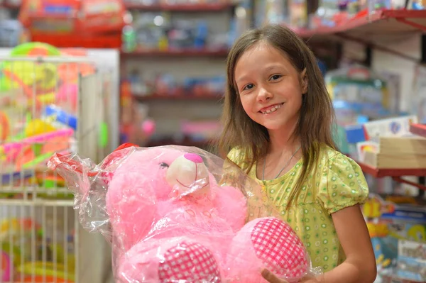 Meisje met teddybeer — Stockfoto